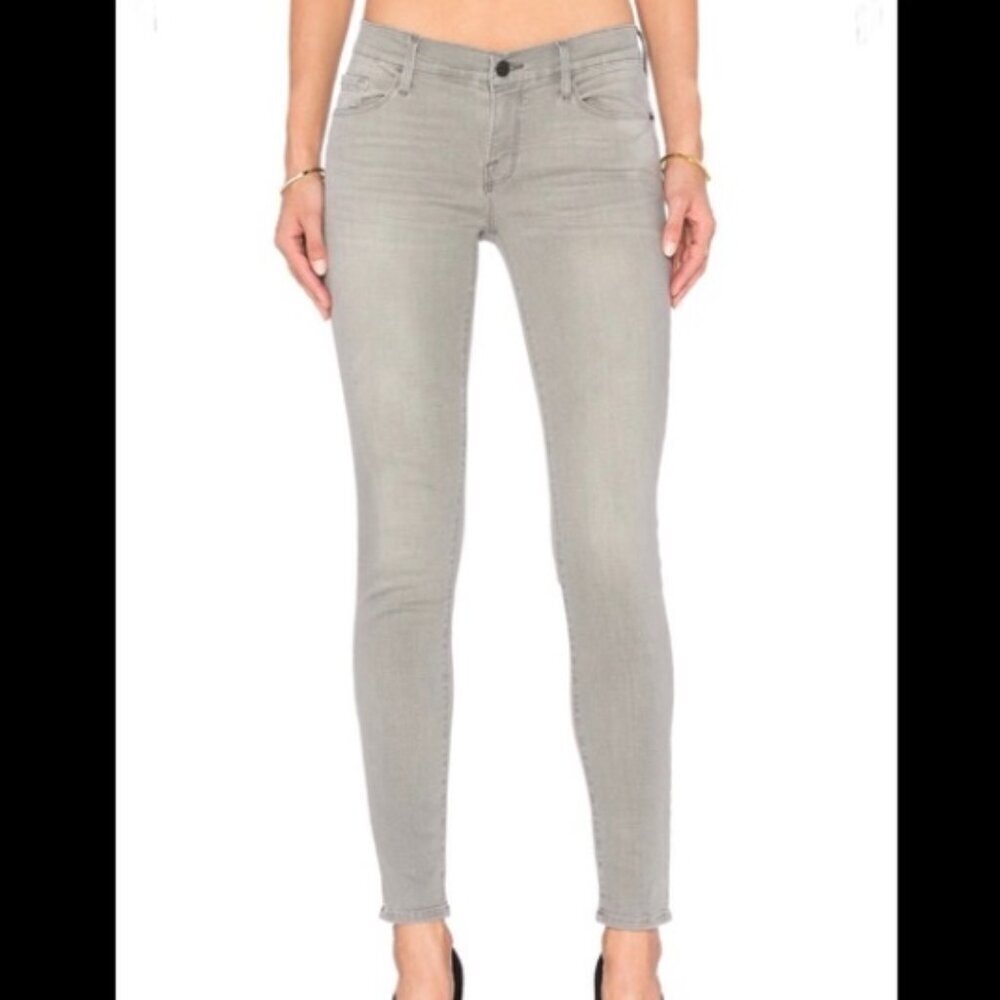 Frame Le Skinny De Jeanne Light Grey Jeans Pants Wilton Stretch Size 27 Women's
